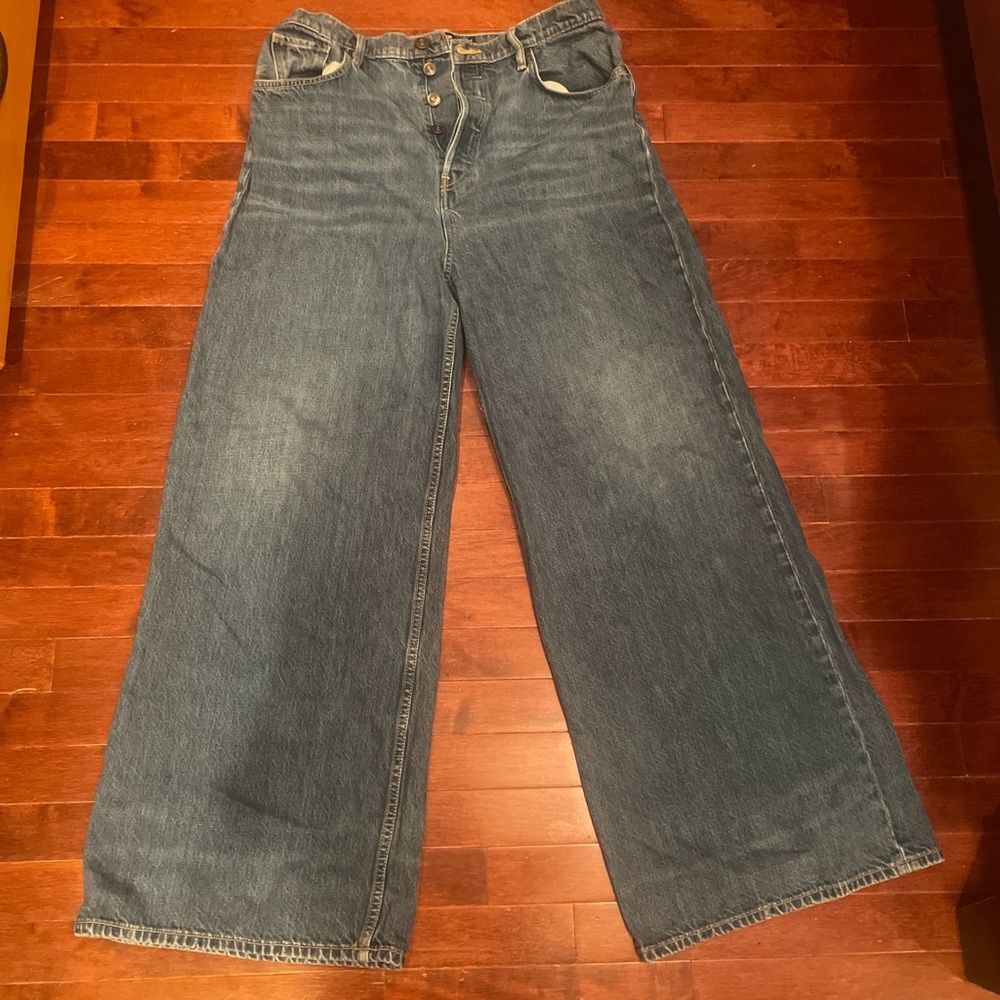 Hudson Jeans Blue Flare Wide Leg High-Rise